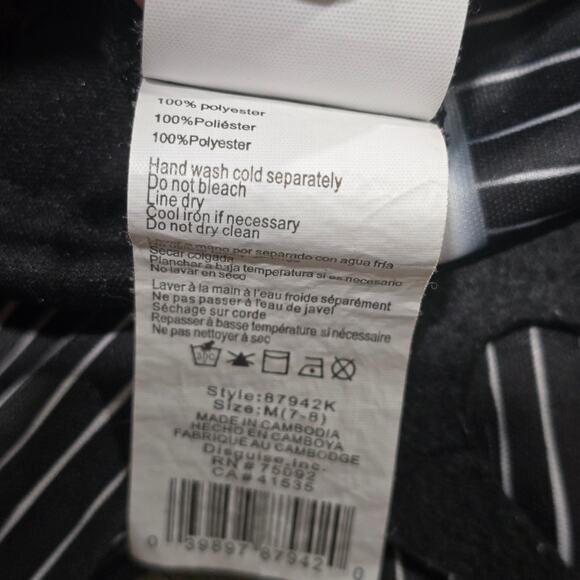 Disney Nightmare Before Christmas Jack Skellington Halloween Costume Dress Up - Picture 6 of 10